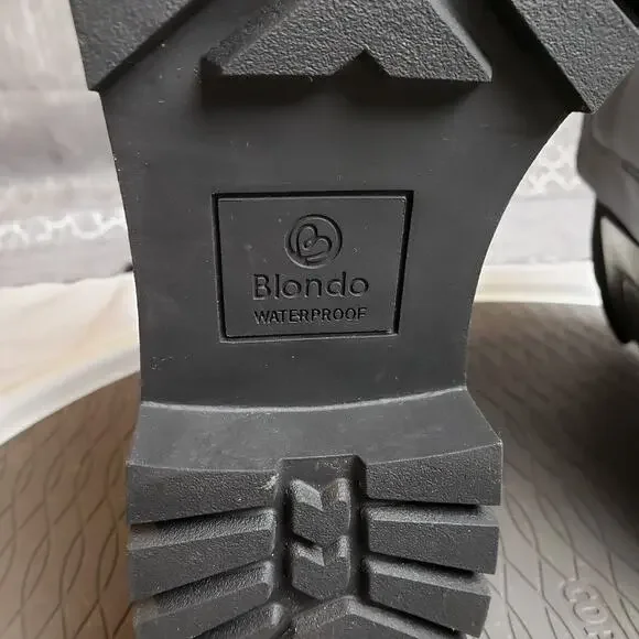 Blondo Danika Boots Womens 7.5M Black Waterproof Chunky Sole Chelseacore - Picture 11 of 12